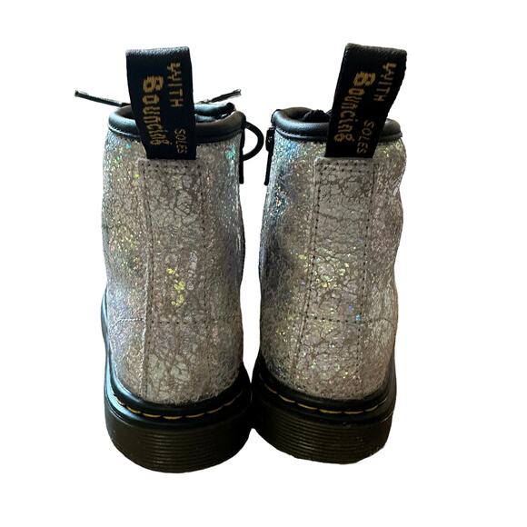 Dr. Martens | Kids Size 10 Youth Silver Cosmic Glitter - Picture 11 of 13
